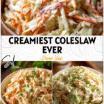 Bowl of creamy Garlic Coleslaw with shredded cabbage and carrots as the Best Coleslaw Ever side dish. 2026